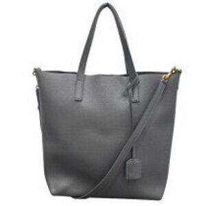 Saint Laurent Toy Shopping Tote Gray Leather Bag